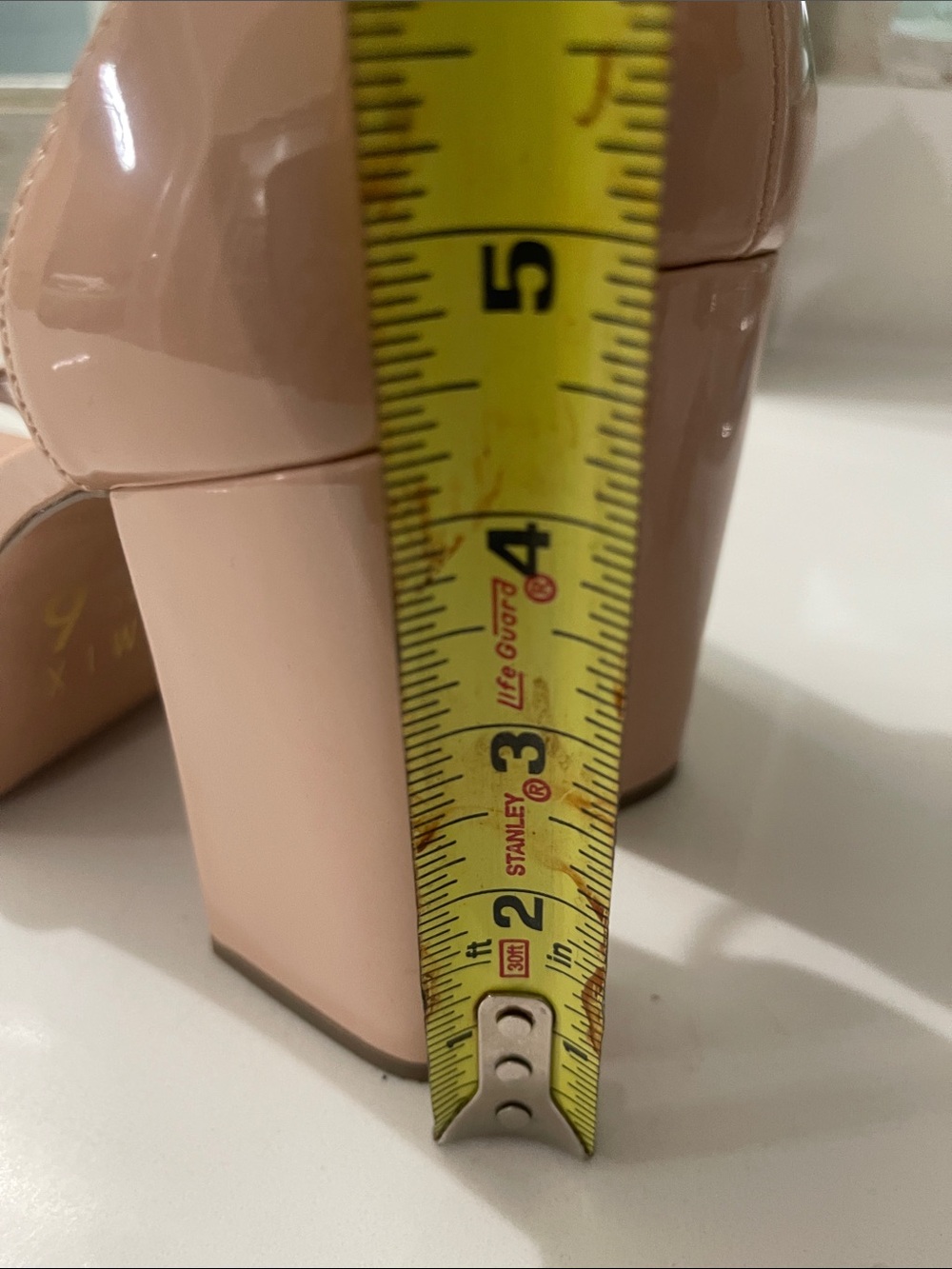 Mix No. 6 Nude Tan  Platform Block Heel Sandals Ankle Strap Sammir sz 6 - Picture 8 of 13